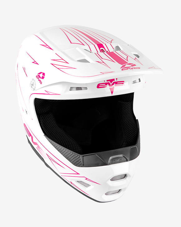 EVS T3 Pinner Helmet 50-50 White/Pink/Black Youth - Medium