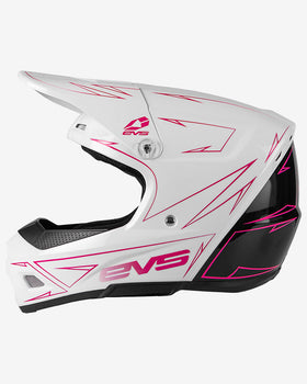 EVS T3 Pinner Helmet 50-50 White/Pink/Black Youth - Medium