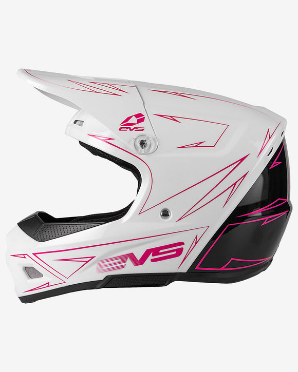 EVS T3 Pinner Helmet 50-50 White/Pink/Black Youth - Medium