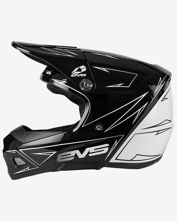 EVS T3 Pinner Helmet 50-50 Black/White Youth - Small