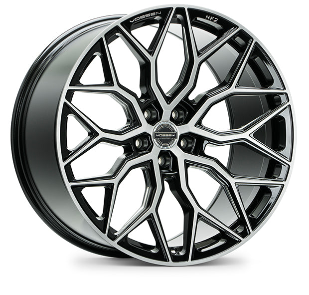 VOSSEN HF2 24 X 10 +32 5 X 120 DEEP CB72.56 BRUSHED GLOSS BLACK