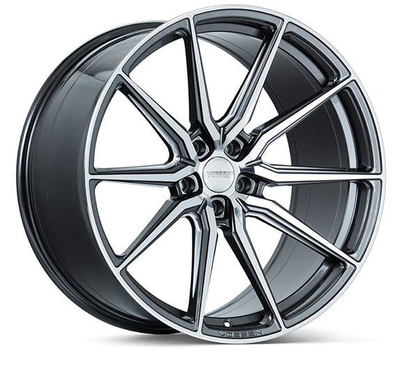 VOSSEN HF3 19 X 8.5 +32 5-114.3 FLAT CB73.1 GLOSS GRAPHITE POLISHED