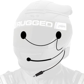 Rugged Radios Peltor 4-Conductor Helmet Kits Speakers / M102 Military Mic / Straight