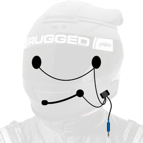 Rugged Radios SUPER SPORT Wired Helmet Kit with Alpha Audio Speakers & Mic