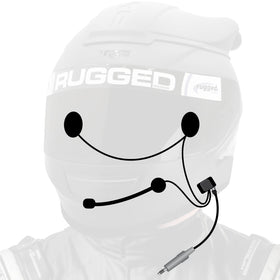 Rugged Radios Wired Offroad and STX Stereo - Helmet Kit w/Alpha Audio Speakers and Mic