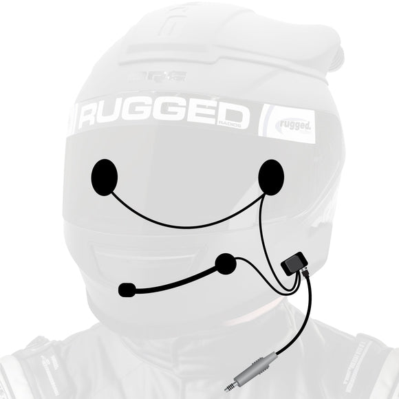 Rugged Radios Wired Offroad and STX Stereo - Helmet Kit w/Alpha Audio Speakers and Mic