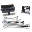 Kleinn Chrome Quad Horn Kit w/ 130 PSI Air Compressor / 1.0 gal Air Tank-1
