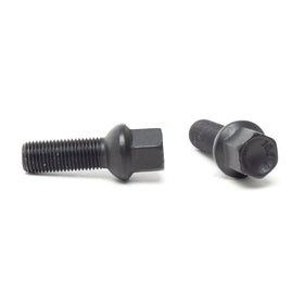 H&R Wheel Bolts 14 X 1.5 / Length 43mm / VW / Audi Ball / Head 17mm - Black - Set of 10