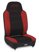 PRP Enduro High Back Reclining Suspension Seat (Driver Side) - Black/Red-1