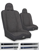 PRP Daily Driver High Back Suspension Seats Kit for 03-06 Jeep Wrangler TJ (Pair) - Gray-1