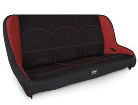 PRP Jeep TJ/LJ/JK Low Back Rear Bench - Black/Red