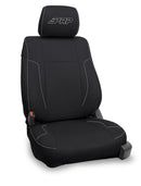 PRP 12-14 Ford Raptor Front Seat Covers (Pair) - Black w Silver Stitch-1