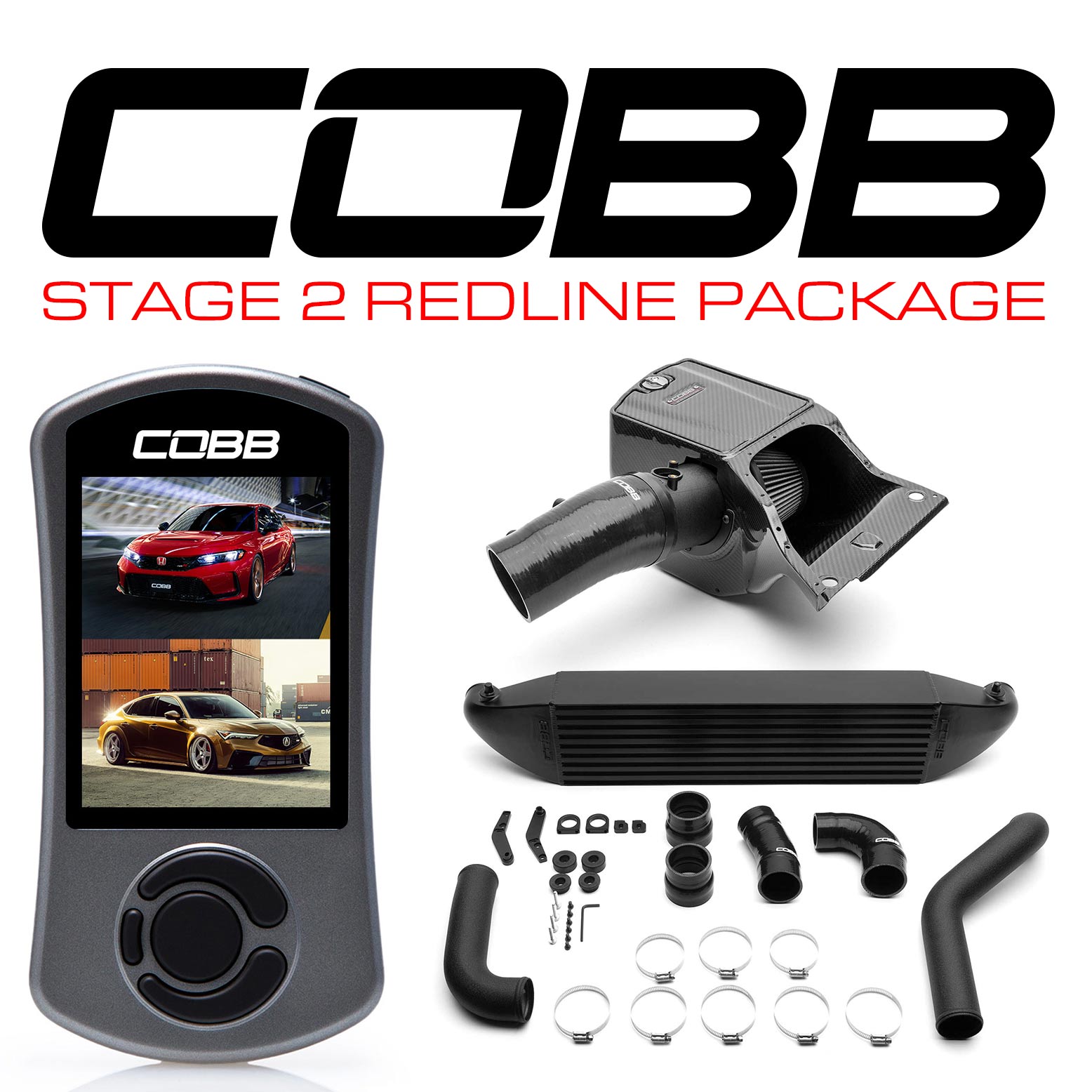 Stage 2 Redline Carbon Fiber Power Package Black for Honda Civic Type R (FL5), Acura Integra Type-S (DE5)