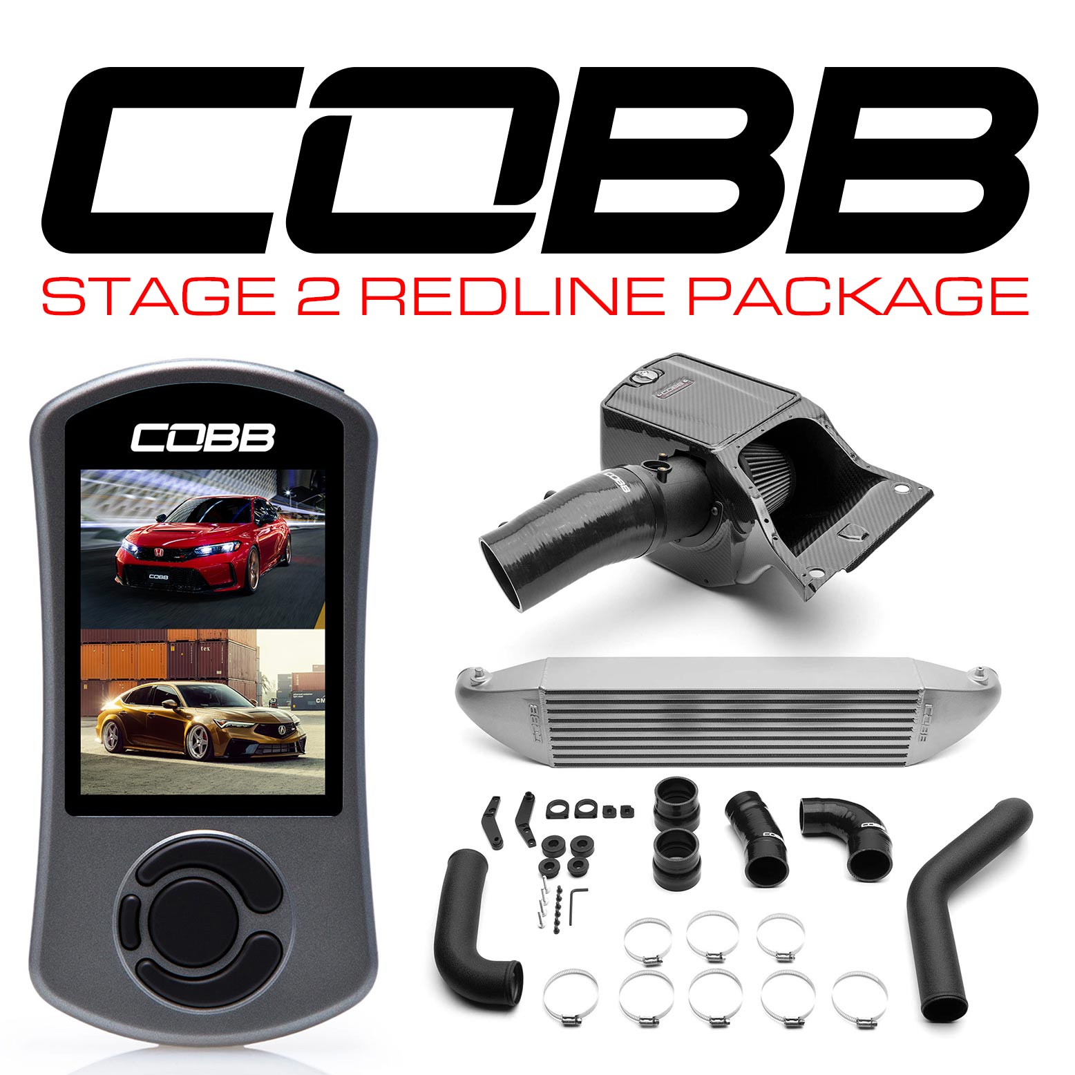 Stage 2 Redline Carbon Fiber Power Package Silver for Honda Civic Type R (FL5), Acura Integra Type-S (DE5)