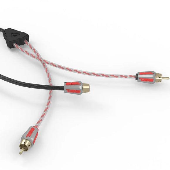 DS18 Level 3 RCA Wire Y Connector 1 Male to 2 Female Red