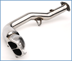Invidia 02-07 WRX/STi Polished Divorced Waste Gate Downpipe with High Flow Cat
