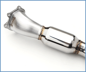 Invidia 02-07 WRX/STi Polished Divorced Waste Gate Downpipe with High Flow Cat - 0