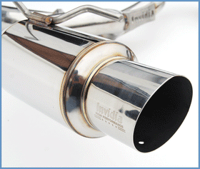 Invidia 08-11 STi Hatch / 11 WRX Hatch Dual N1 Single Layer SS Tipped Cat-back Exhaust - 0