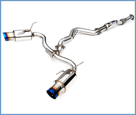 Invidia 08-11 STi Hatch / 11 WRX Hatch Dual N1 Single Layer Titanium Tipped Cat-back Exhaust