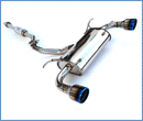Invidia Subaru BRZ / Scion FRS Q300 w/ Rolled Titanium Tips Cat- Back Exhaust (Blue Edge)-1