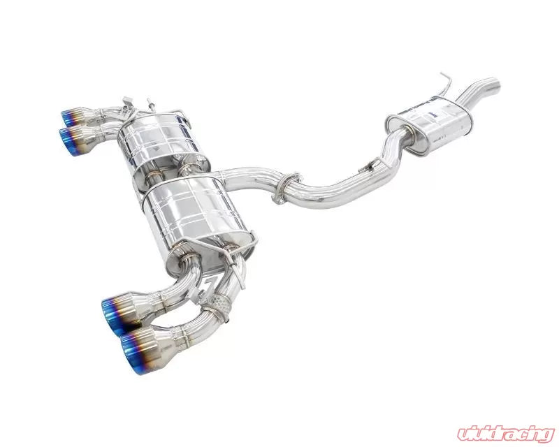Invidia 2022+ Volkswagen Golf R MK8 76mm R400 Valved Cat Back Exhaust Rolled TI Tips - 0