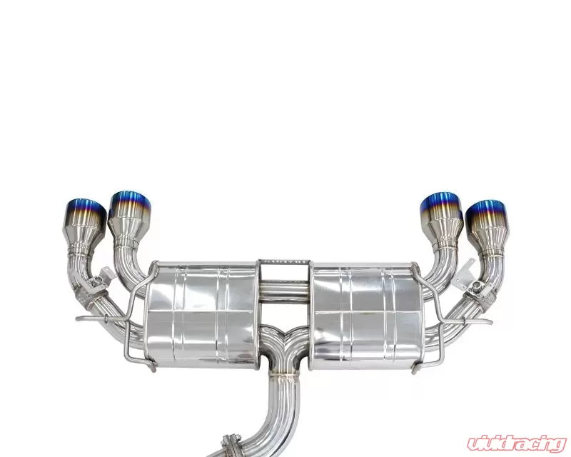 Invidia 2022+ Volkswagen Golf R MK8 76mm R400 Valved Cat Back Exhaust Rolled TI Tips