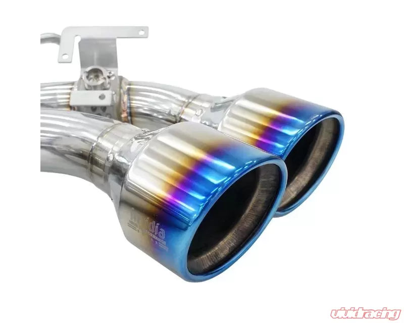 Invidia 2022+ Volkswagen Golf R MK8 76mm R400 Valved Cat Back Exhaust Rolled TI Tips