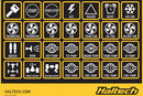 Haltech CAN Keypad Label Set-3