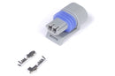 Haltech Delphi 2 Pin GM Style Air Temp Connector Grey Plug & Pins-1