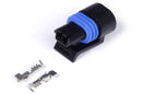 Haltech Delphi 2 Pin GM Style Coolant Temp Connector Black Plug & Pins-1