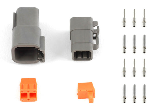 Haltech Matching Set of Deutsch DTM-6 Connectors 7.5 Amp Plug & Pins