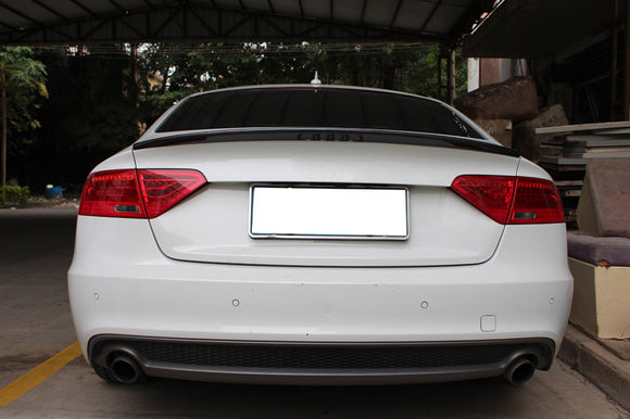 Carbon Fiber Rear Trunk Spoiler V4 for Audi B8 A5 SLine Hatchback 4-Door 09-16