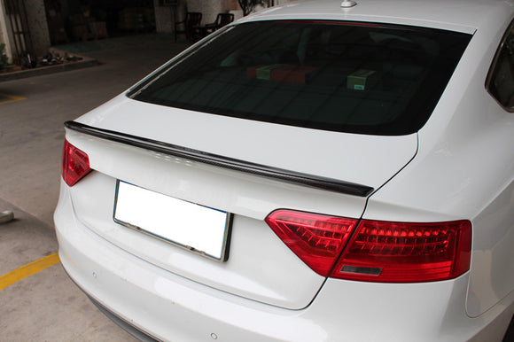 Carbon Fiber Rear Trunk Spoiler V4 for Audi B8 A5 SLine Hatchback 4-Door 09-16