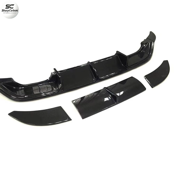 Carbon Fiber Rear Diffuser V2 for VW GOLF MK7 R 2014 - 2017