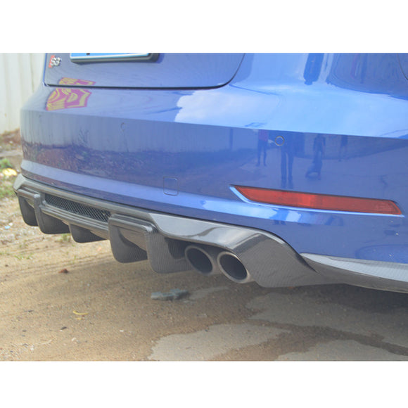 Carbon Fiber Rear Diffuser for Audi 8V A3 SLINE S3 Sedan 4-Door 2014-2016