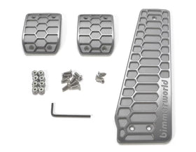 BimmerWorld Billet Hex Pedals - Manual Transmission (3 Piece), Silver
