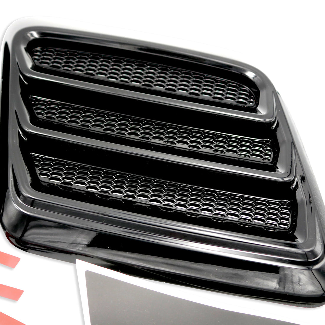 2018-2023 MUSTANG HOOD HEAT EXTRACTORS - GLOSS BLACK