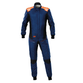 OMP TECNICA SUPERLIGHT OVERALL SFI NAVY BLUE / FLUO ORANGE SZ 54