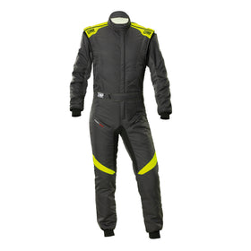 OMP First Evo Overall Anthracite / Fluo Yellow - Size 42 (FIA 8856-2018/SFI)