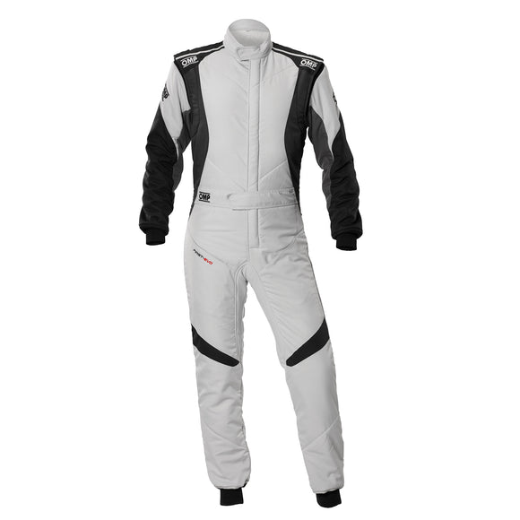 OMP FIRST EVO OVERALL my2025 FIA 8856-2018/SFI GRAY / BLACK SZ 62