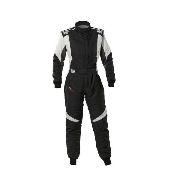 OMP FIRST EVO ELLE OVERALL my2025 FIA 8856-2018/SFI BLACK / WHITE SZ 44