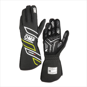 OMP ONE-S GLOVES my2025 FIA 8856-2018 ANTHRACITE / FLUO YELLOW SZ S