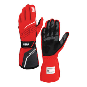 OMP TECNICA GLOVES FIA 8856-2018 RED / BLACK SZ XS