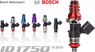 Injector Dynamics 1750-XDS - 48mm Length - 14mm Black Bottom Adaptor (Set of 3)