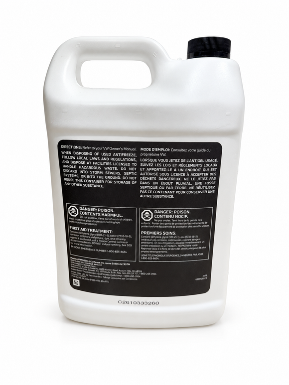 Genuine Volkswagen Audi G12evo Coolant / Antifreeze - 1 Gallon (3.78 Liters)
