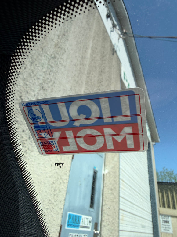 Liquimoly Oil Change Sticker