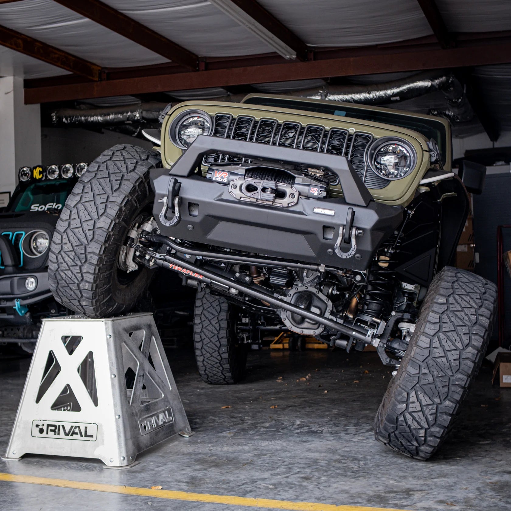 RIVAL Jeep Wrangler Front Aluminum Bumper Jeep Wrangler JL Jeep Wrangler JK Jeep Gladiator except Mojave