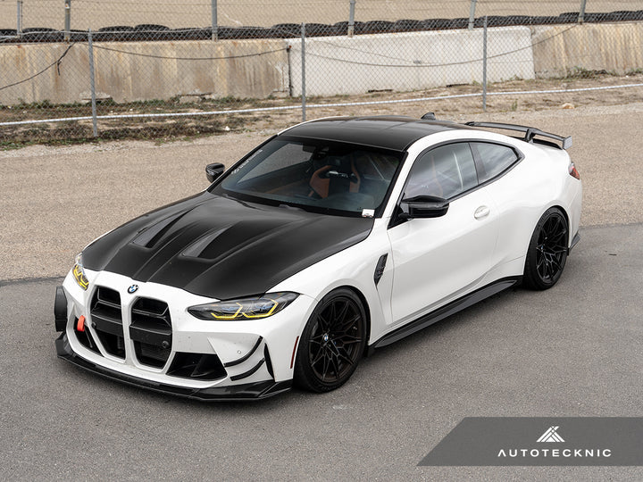 AutoTecknic G8X M3 / M4 Dry Carbon GT4 Bumper Canard Set - 0