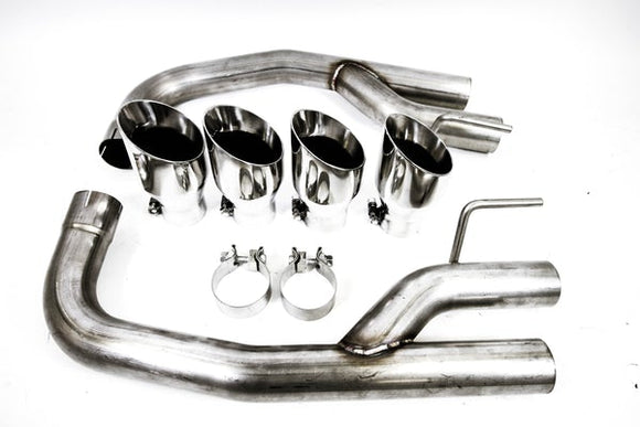 PLM 2.5" Dual Axle Back Exhaust Pipe Kit Mustang 2018 - 2020 V8 GT