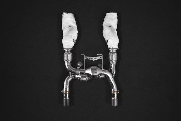 Mclaren 720S – Valved Exhaust With Sports Cats 200 Cell And Carbon Fiber Tips (CES3)